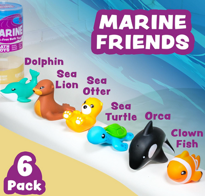 Luxoria® Baby Bath Toys - 6 Pack